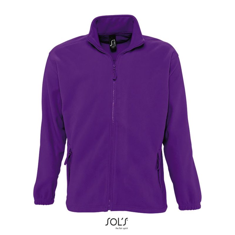 Chaqueta Con Cremallera Para Hombre North Sols - Morado Oscuro - Sols