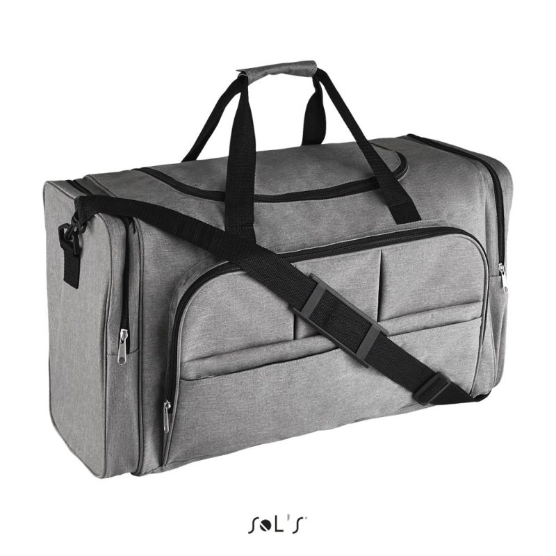 Bolsa De Deporte Multi Bolsillos De Poliéster 600D Week-End Sols - Gris Mezcla - Sols