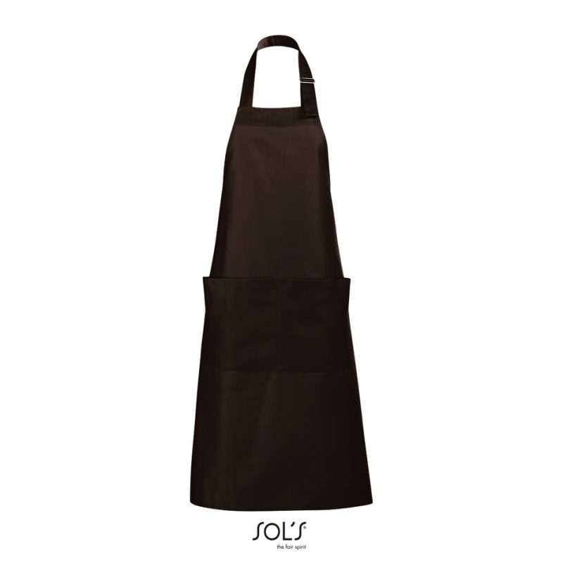Delantal Largo Con Bolsillos Gala Sols - Chocolate - Sols