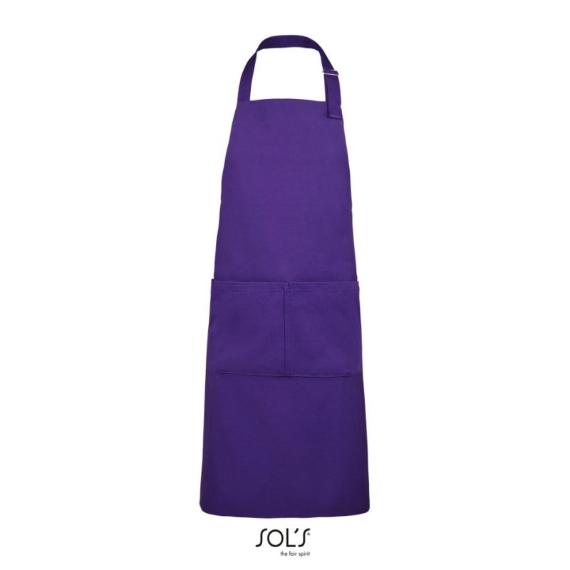 Delantal Largo Con Bolsillos Gala Sols - Morado Oscuro - Sols