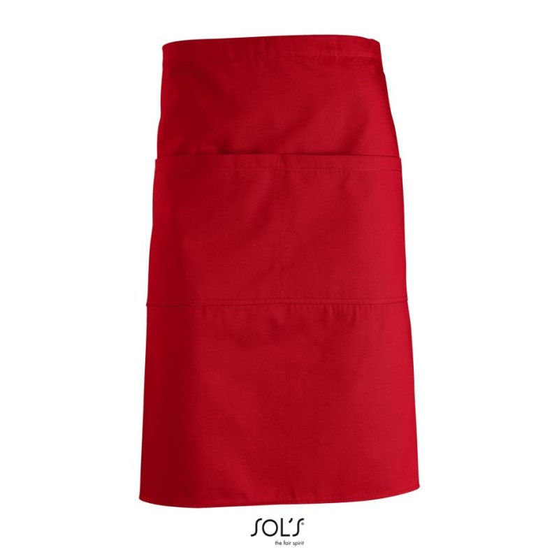 Delantal Medio Con 2 Bolsillos Greenwich Sols - Rojo - Sols