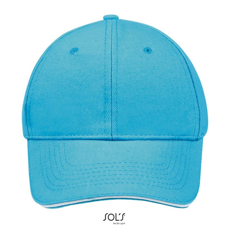 Gorra 6 Paneles Buffalo Sols - Azul Turquesa Blanco - Sols
