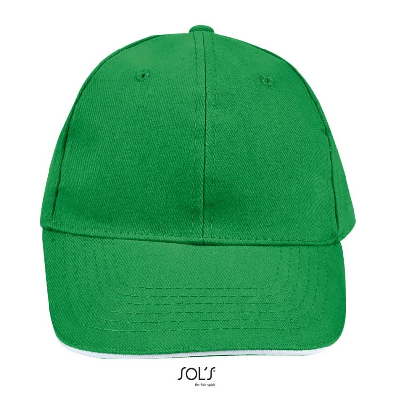 Gorra 6 Paneles Buffalo Sols - Verde Pradera Blanco - Sols