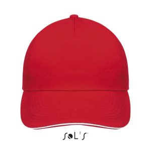 Gorra 5 Paneles Sunny Sols - Rojo Blanco - Sols
