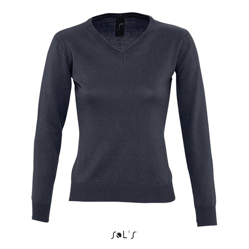Jersey De Cuello Pico Para Mujer Galaxy Women Sols - Azul Marino - Sols