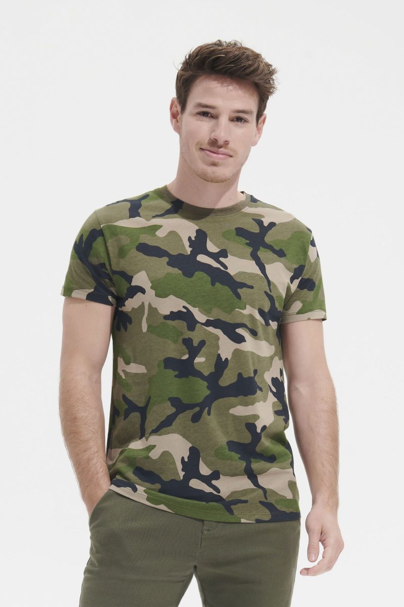 Camiseta Hombre Cuello Redondo Camo Men Sols