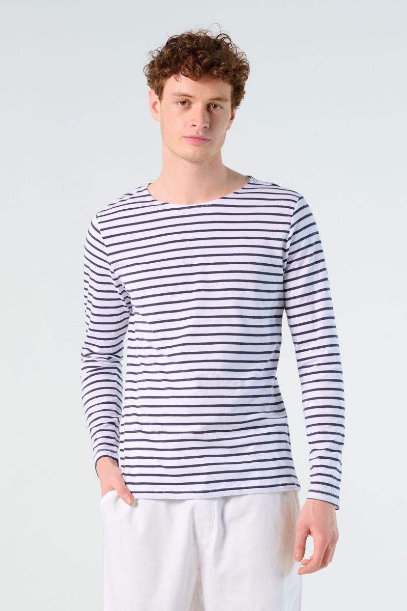 Camiseta Hombre Manga Larga A Rayas Marine Men Sols