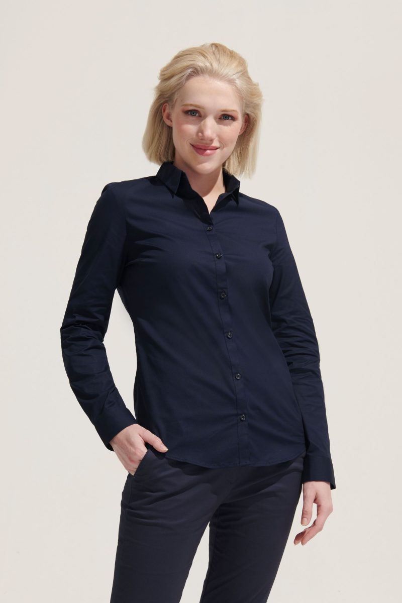 Camisa Stretch Mujer Manga Larga Blake Women Sols