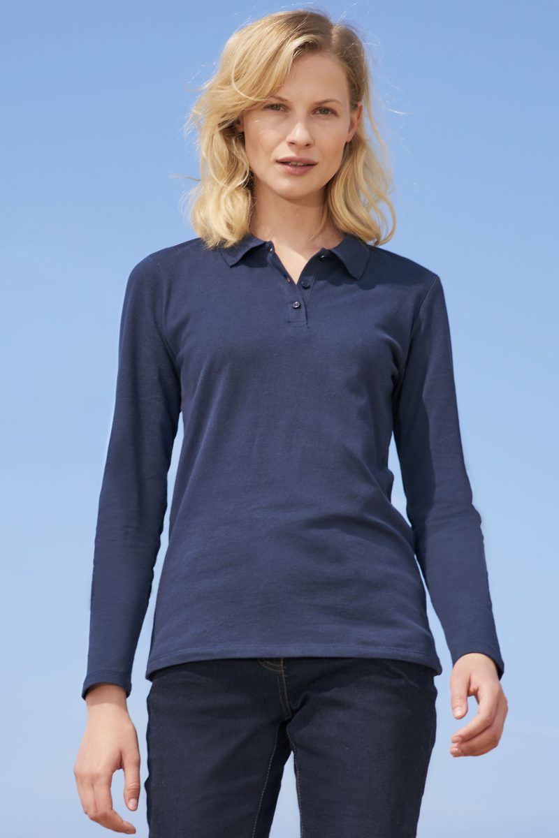 Polo Piqué De Manga Larga Para Mujer Perfect Lsl Women Sols