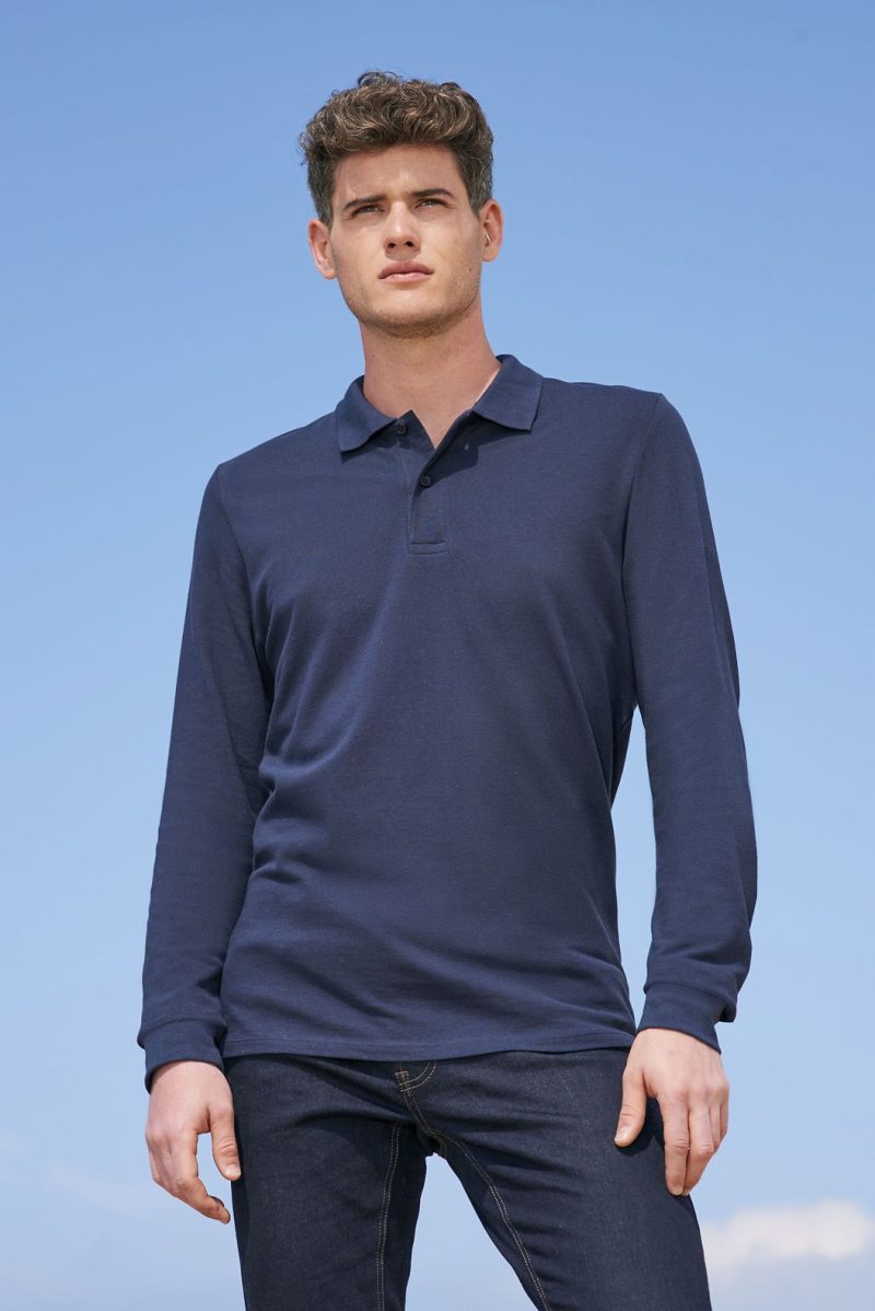 Polo Piqué De Manga Larga Para Hombre Perfect Lsl Men Sols