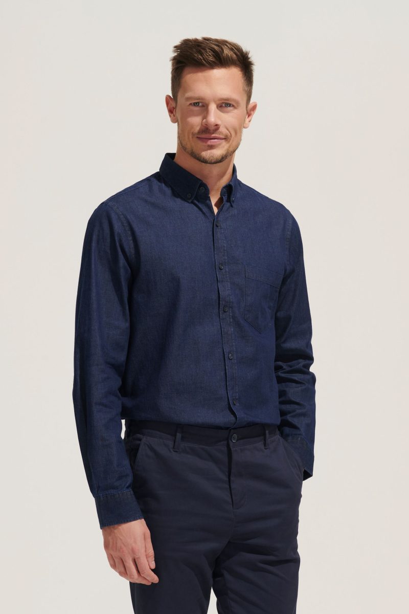 Camisa De Denim De Hombre Barry Men Sols