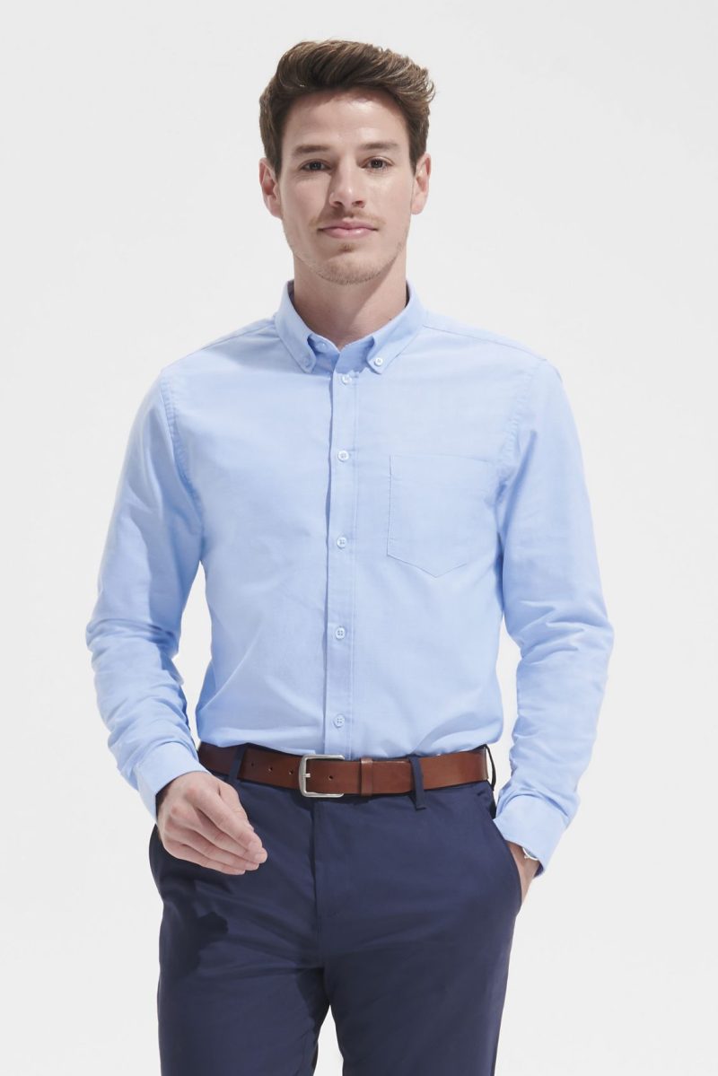 Camisa De Oxford De Hombre De Manga Larga Boston Fit Sols