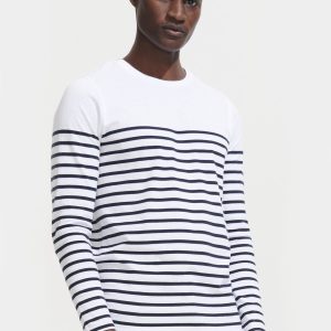 Camiseta Rayada De Manga Larga Para Hombre Matelot Lsl Men Sols