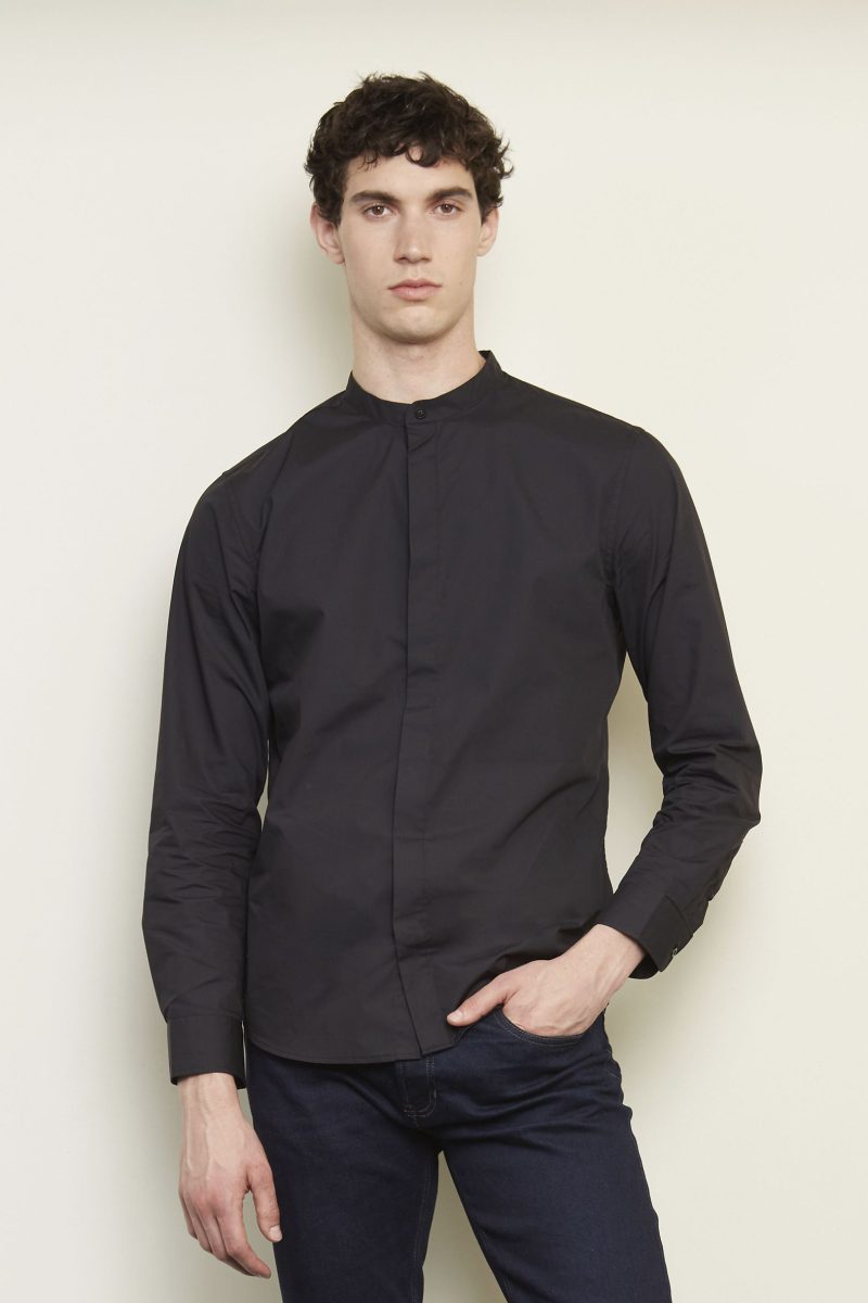 Camisa De Hombre Con Cuello Mandarín Neoblu Bart Men Sols