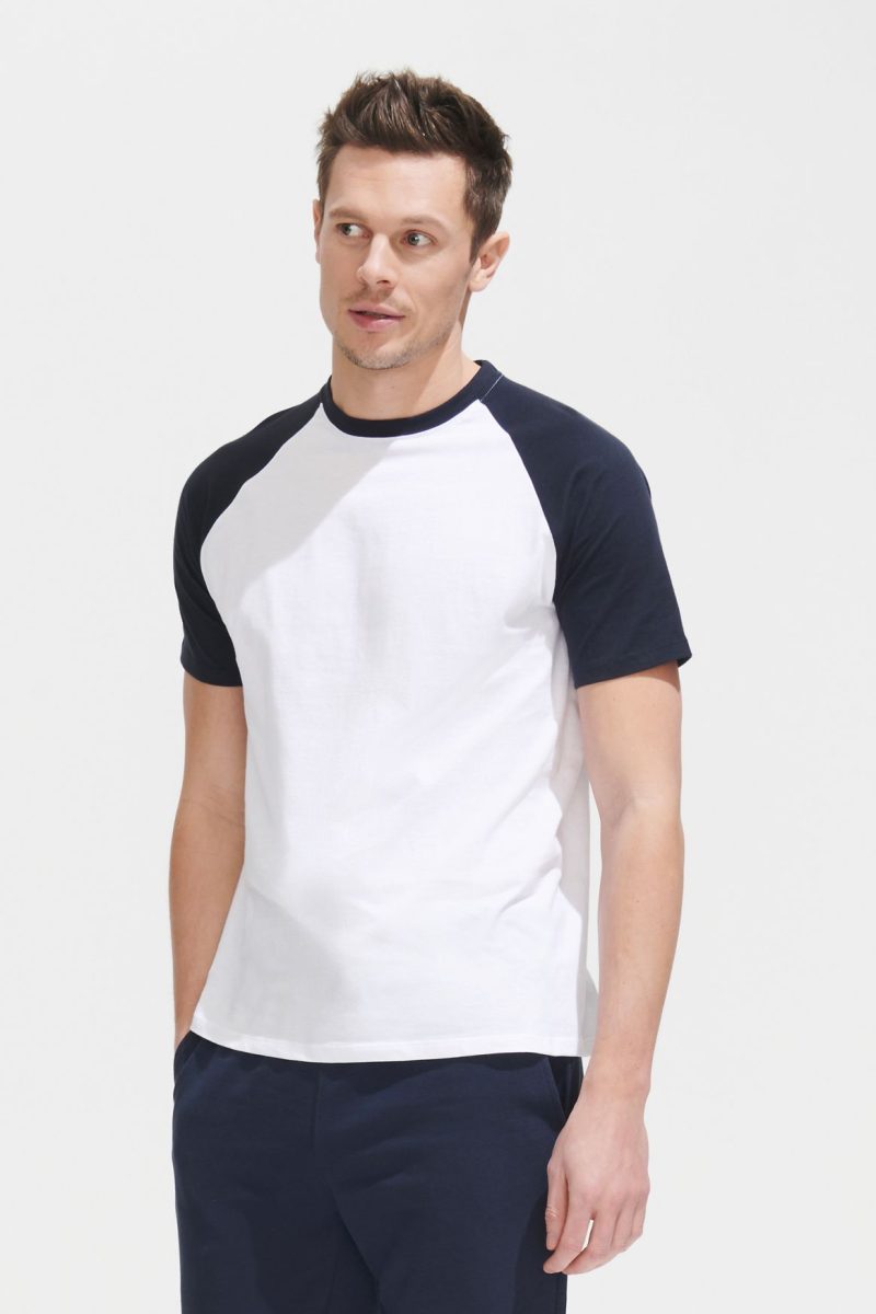 Camiseta Hombre Bicolor Manga Raglán Funky Sols