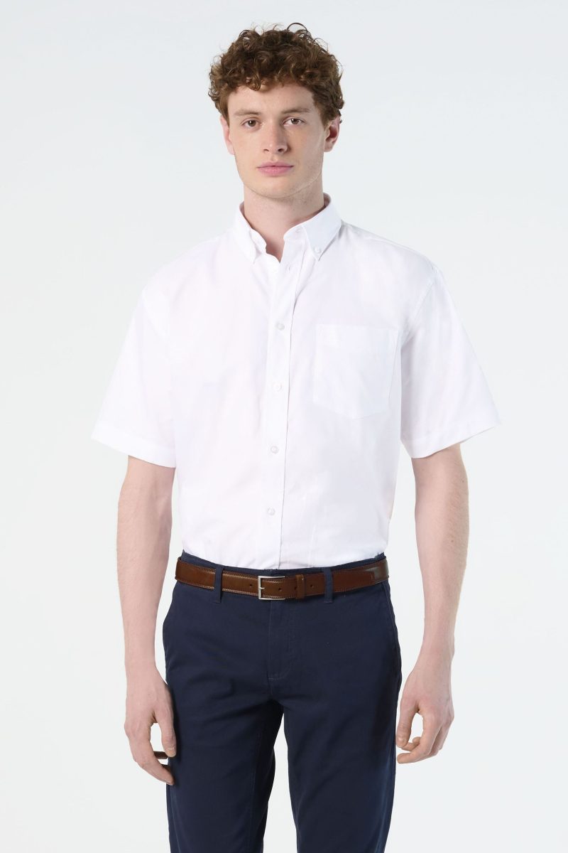 Camisa Oxford Hombre Manga Corta Brisbane Sols