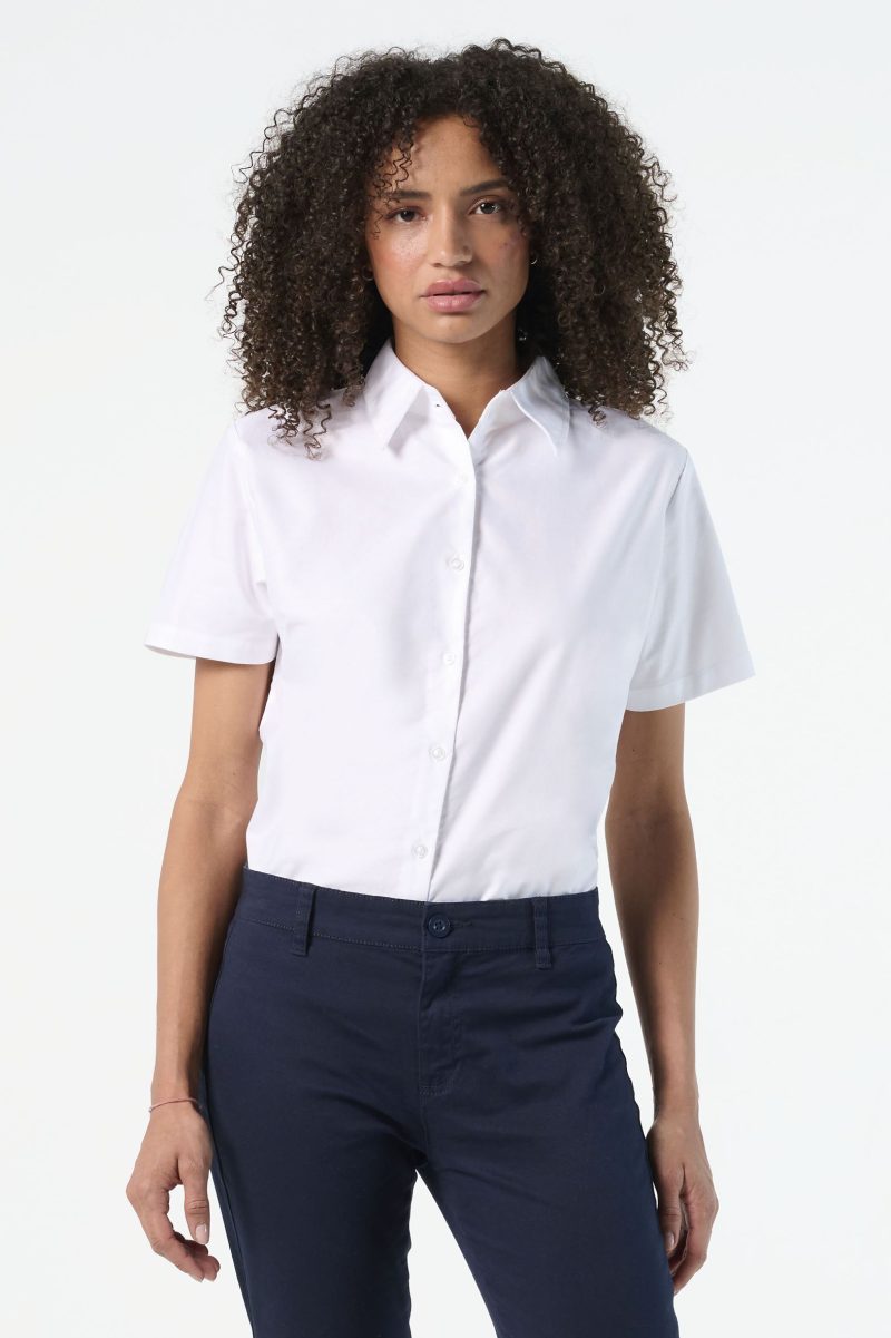 Camisa Oxford Mujer Manga Corta Elite Sols