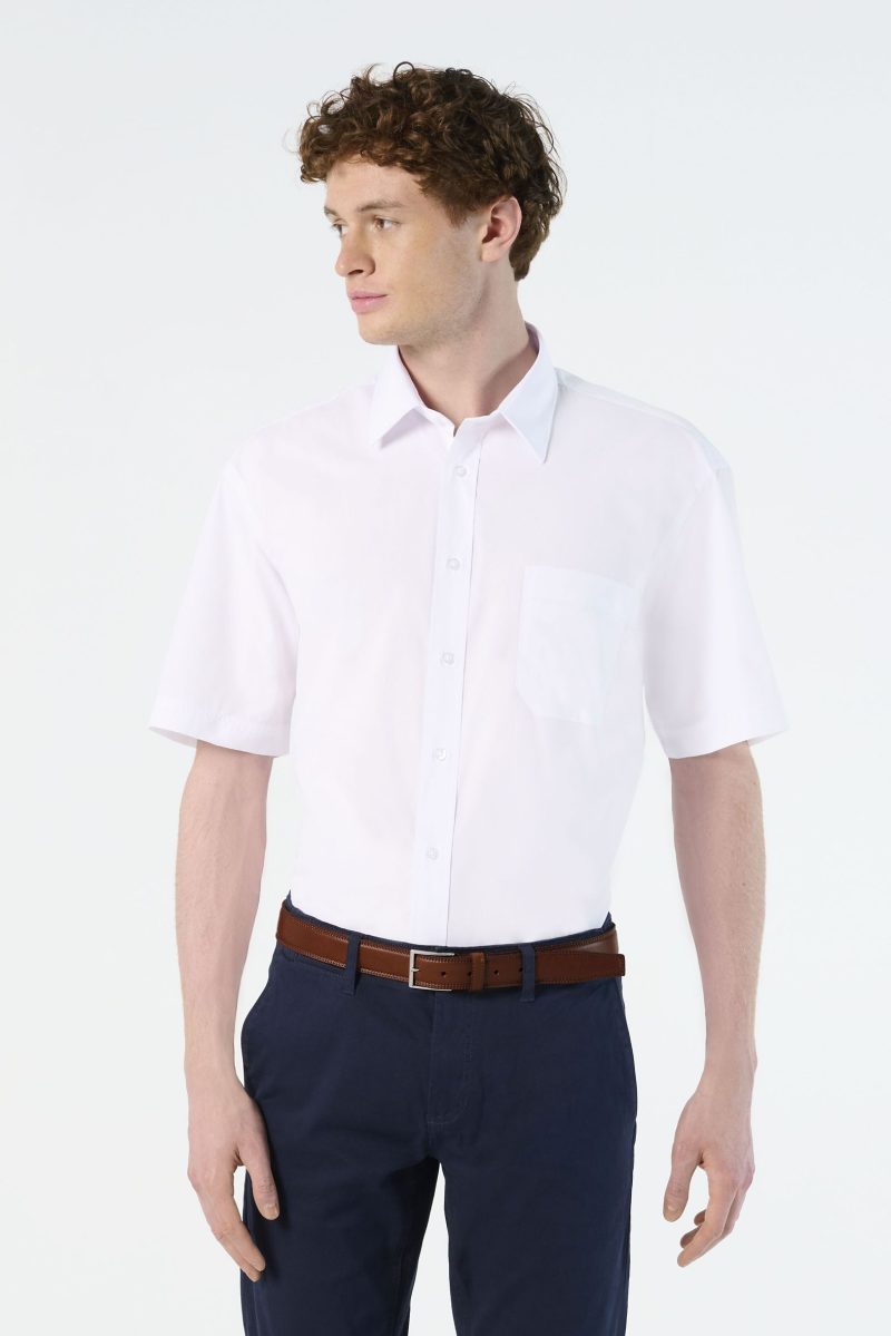 Camisa Popelín Hombre Manga Corta Bristol Sols