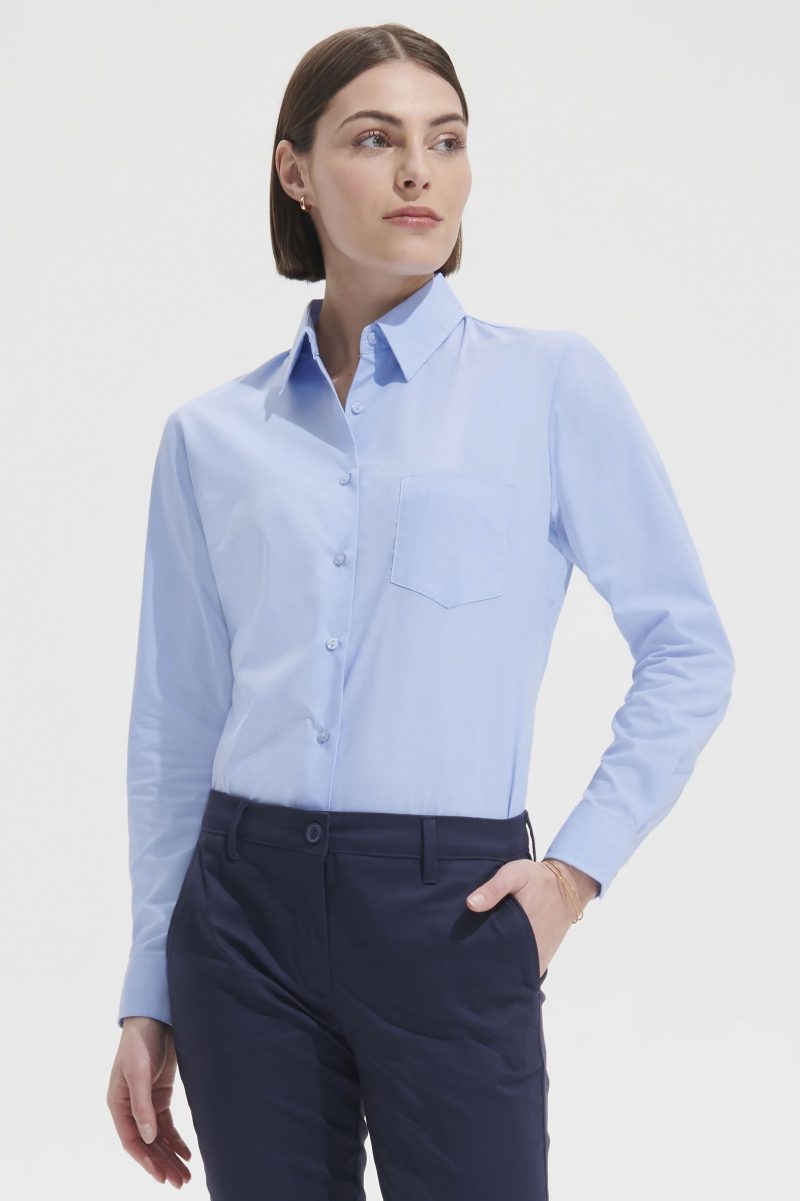 Camisa Mujer Popelín Manga Larga Executive Sols