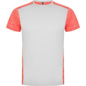 Camiseta Zolder Roly - Blanco/coral fluor vigore