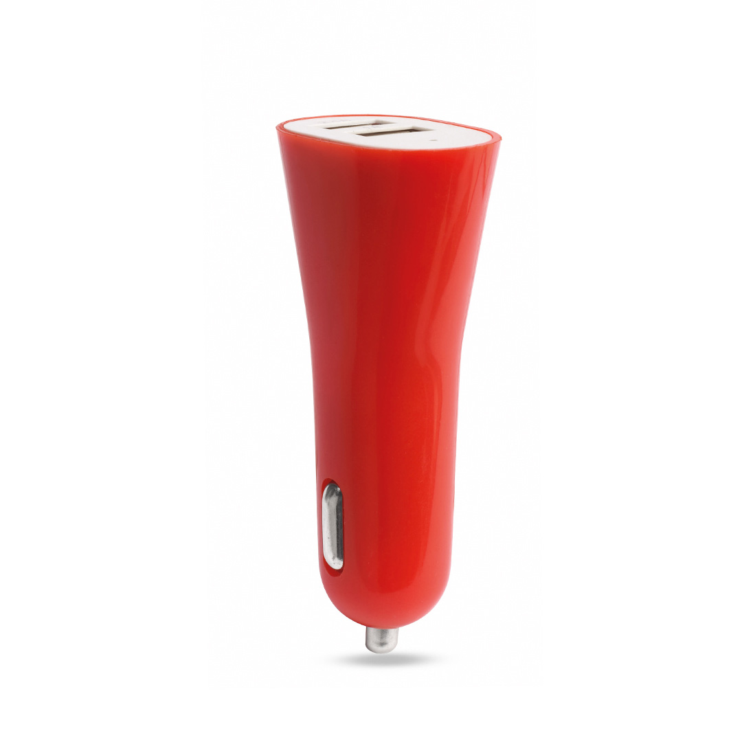 Cargador Coche USB Heyon Makito - Rojo